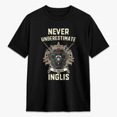 Inglis Modern Tartan Crest 2D T-shirt - Never Underestimate Style